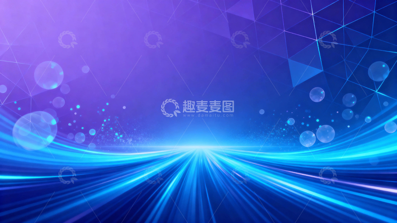 高清大图下载【趣麦麦图】蓝色科技背景4