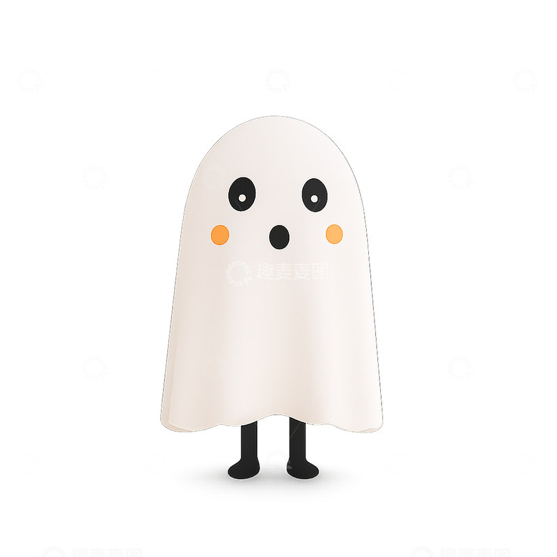 高清大图下载【趣麦麦图】可爱的小幽灵玩偶