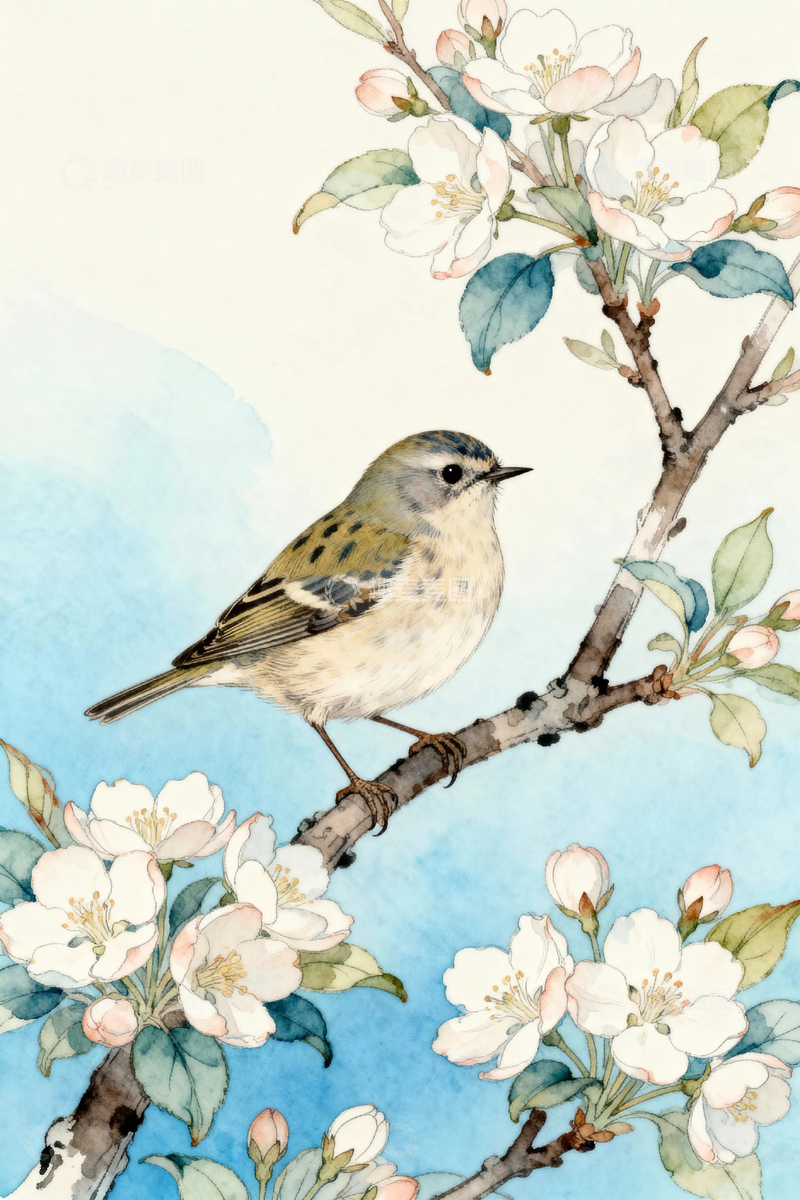 高清大图下载【趣麦麦图】国画工笔花鸟插画2