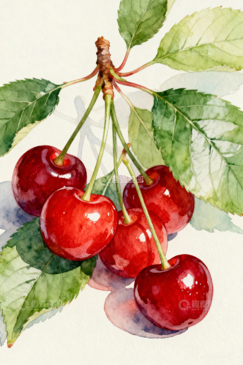 高清大图下载【趣麦麦图】水果樱桃插画16