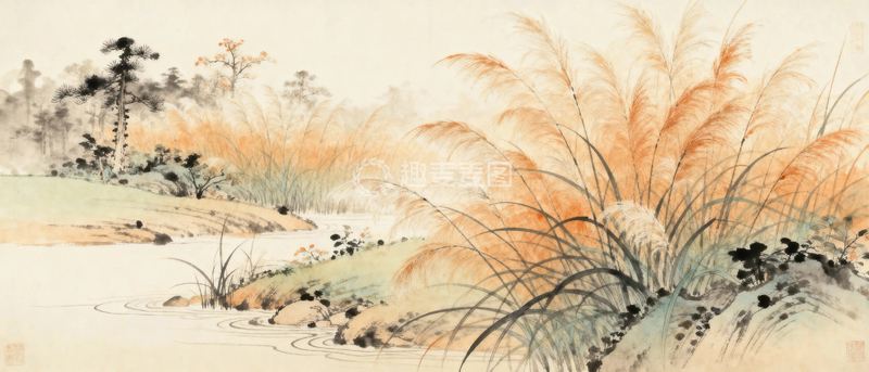 高清大图下载【趣麦麦图】中国风风景背景01