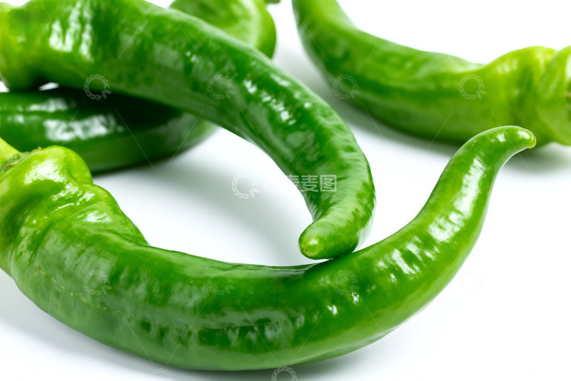 高清大图下载【趣麦麦图】新鲜翠绿的长形青辣椒