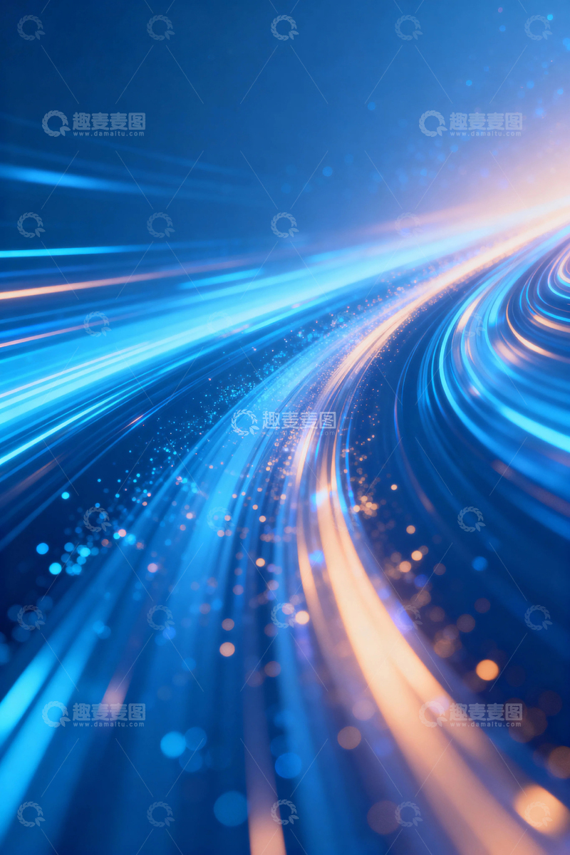 高清大图下载【趣麦麦图】蓝色科技风主视觉背景15