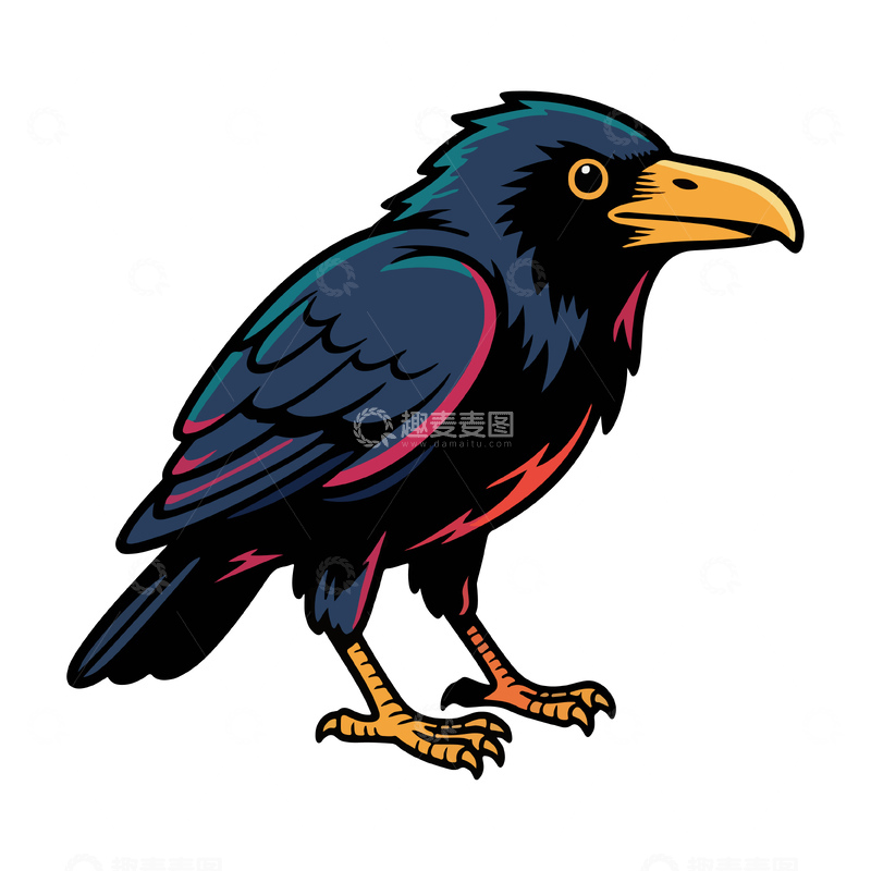 源文件下载【趣麦麦图】一只聪明的八哥