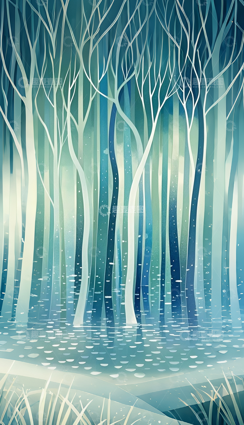 高清大图下载【趣麦麦图】奇妙梦幻森林插画2