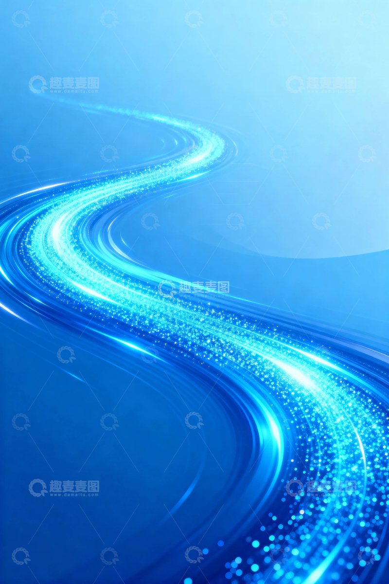 高清大图下载【趣麦麦图】蓝色科技风主视觉背景13