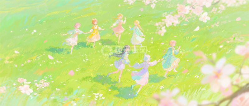 春季草地鲜花浪漫1