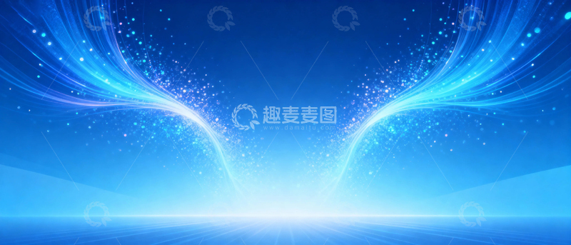 高清大图下载【趣麦麦图】蓝色科技渐变背景11