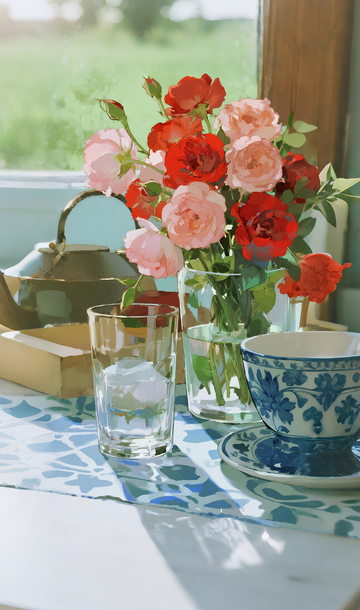 花瓶盛开的鲜花1