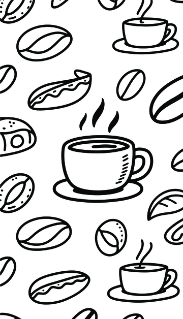 黑白咖啡底纹背景2