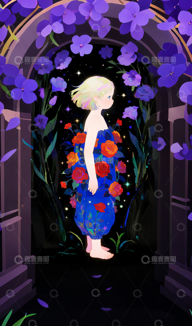 高清大图下载【趣麦麦图】神秘森林少女2