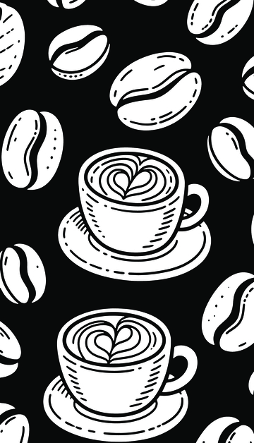黑白咖啡底纹背景1