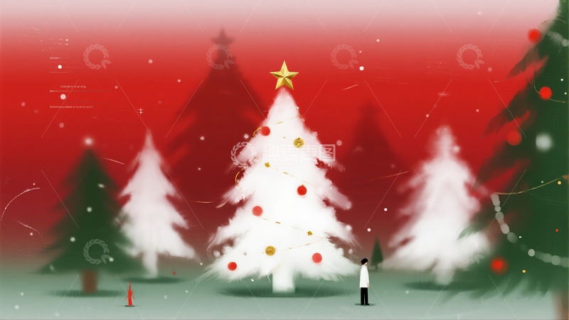 高清大图下载【趣麦麦图】红绿渐变背景3