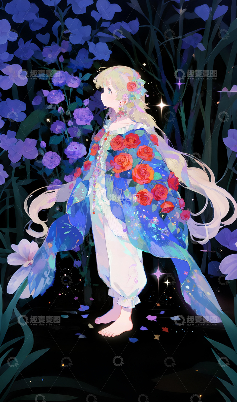 高清大图下载【趣麦麦图】神秘森林少女5