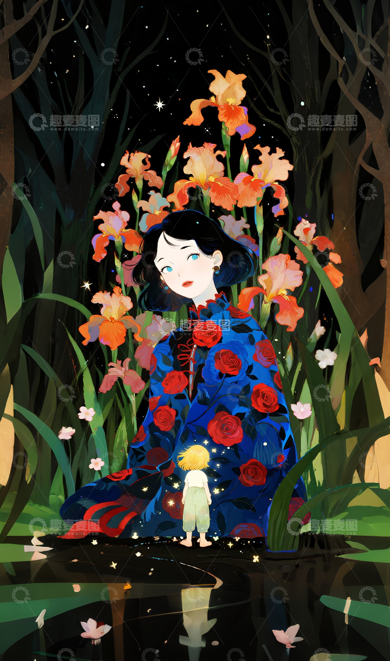 高清大图下载【趣麦麦图】神秘森林少女6