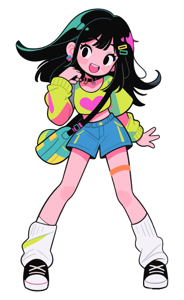 卡通少女时尚插画