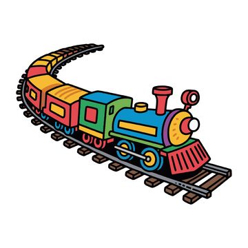 一列玩具火车列车