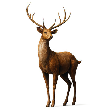 优雅雄鹿的静态写照