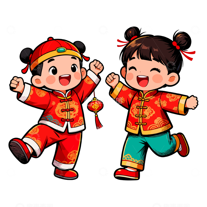 春节福娃卡通元素