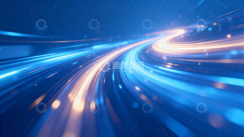 高清大图下载【趣麦麦图】蓝色光影科技背景10