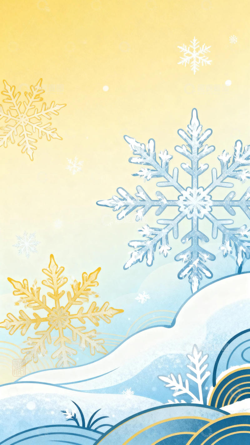 高清大图下载【趣麦麦图】冬季冬天立冬背景11