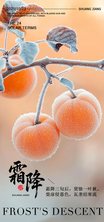 寒露24节气简约节气海报
