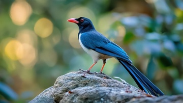 站在石头上的一只翠鸟