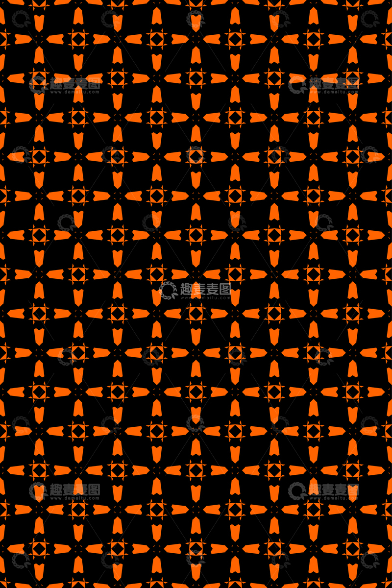 源文件下载【趣麦麦图】简约复古几何无缝花型2