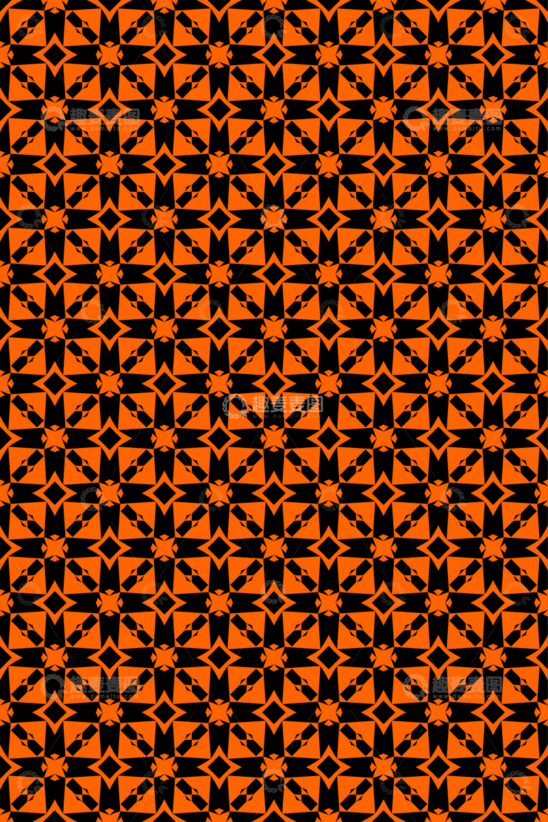 源文件下载【趣麦麦图】简约复古几何无缝花型15