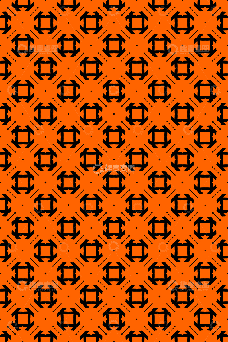 源文件下载【趣麦麦图】简约复古几何无缝花型21