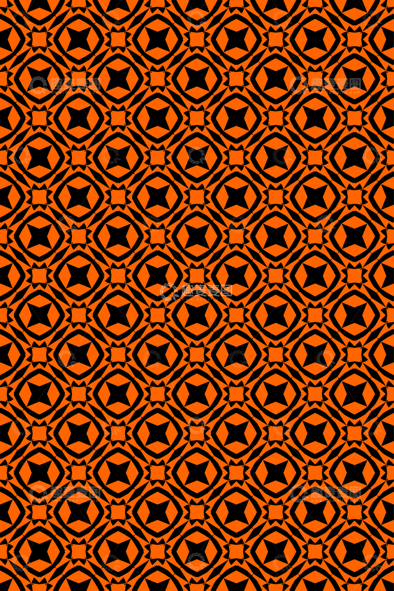 源文件下载【趣麦麦图】-简约复古几何无缝花型5