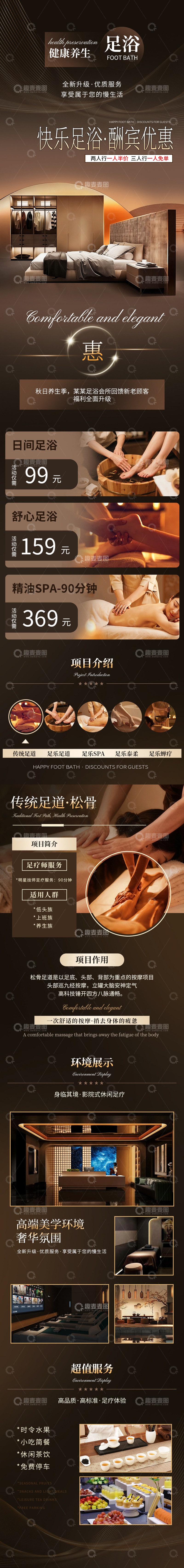 源文件下载【趣麦麦图】-足浴SPA长图详情页