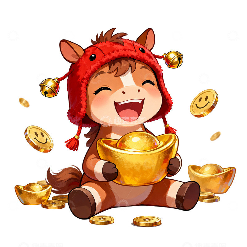 高清大图下载【趣麦麦图】2026马年形象