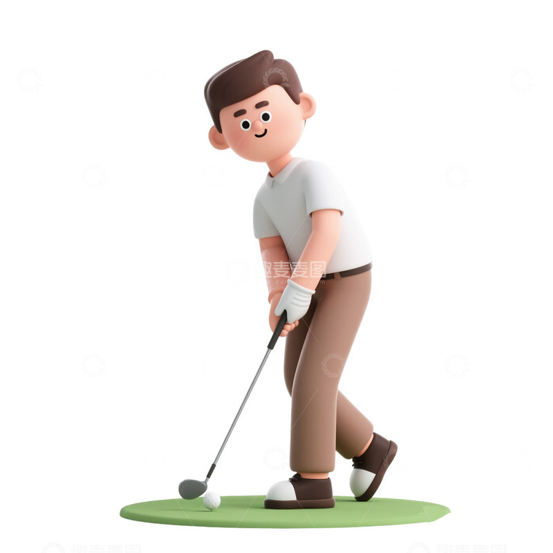 打高尔夫球免抠元素