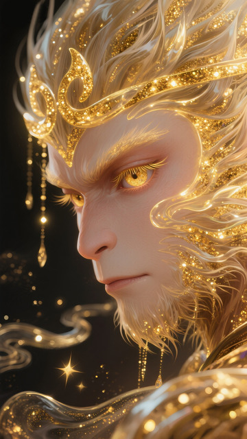 粒子古风插画悟空4