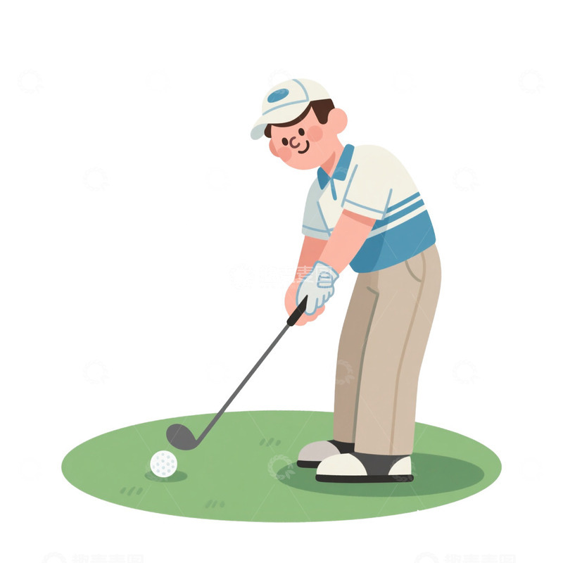 高尔夫球打球运动免抠元素