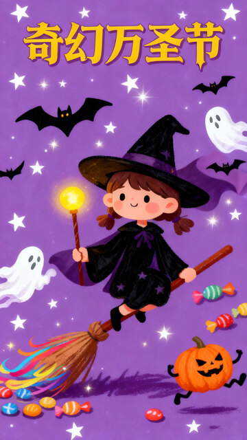 万圣节奇幻海报背景