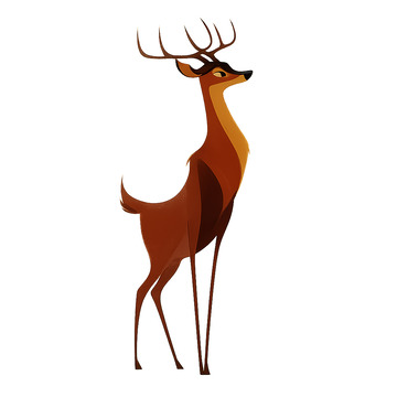 森林中的优雅鹿