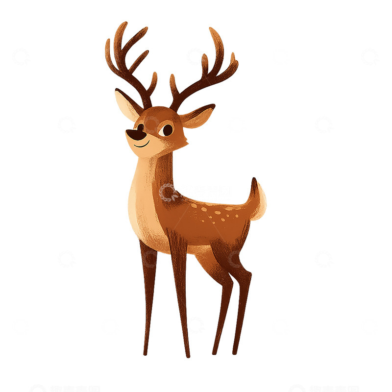 森林中的萌鹿形象