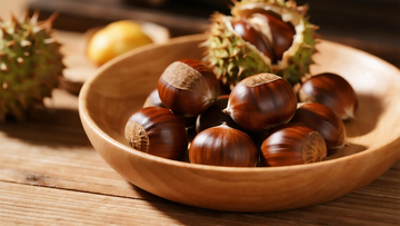 坚果板栗实拍摄影