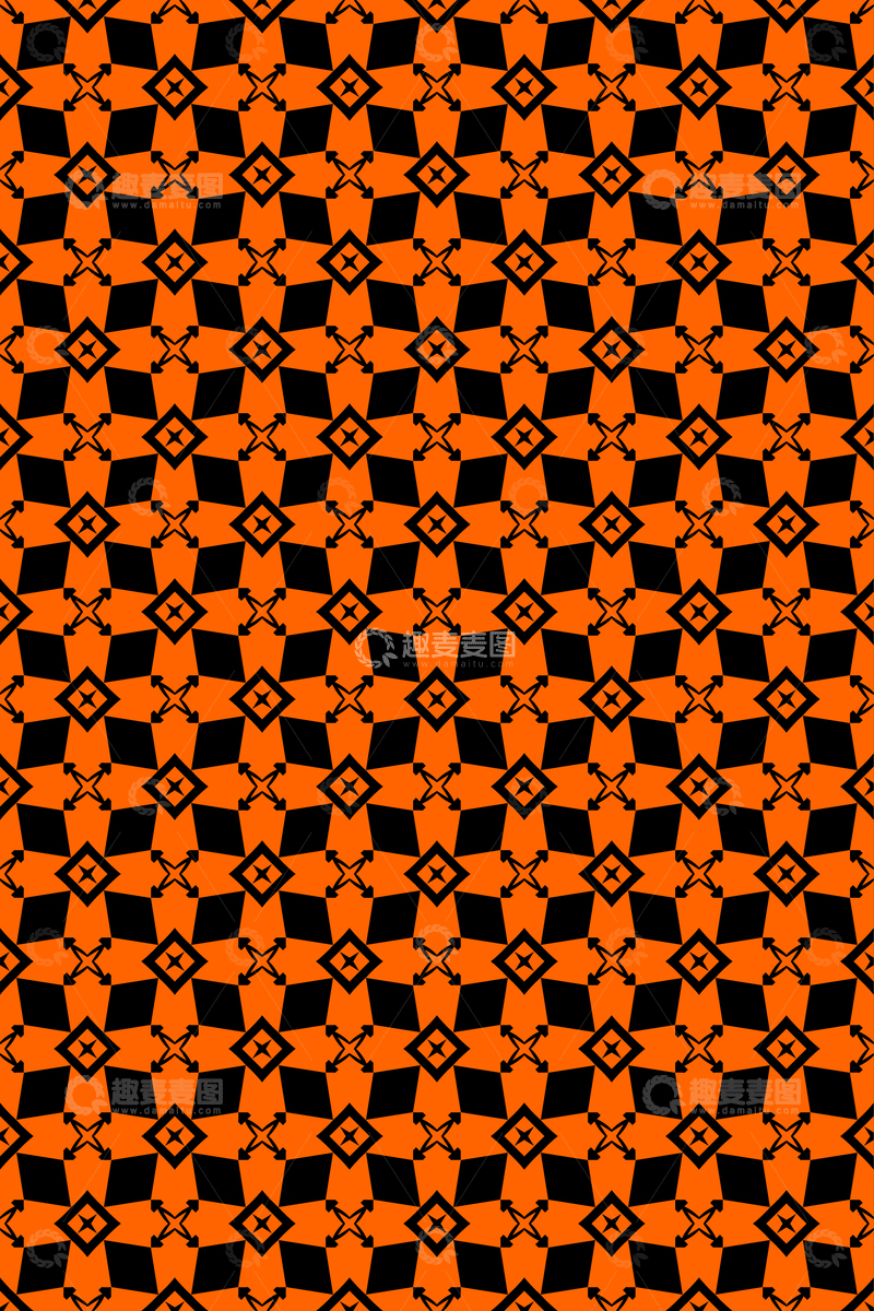 源文件下载【趣麦麦图】-简约复古几何无缝花型84