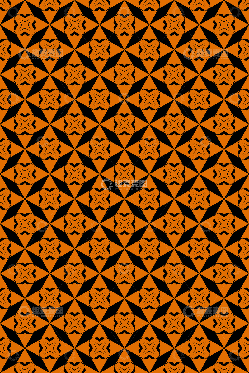 源文件下载【趣麦麦图】-简约复古几何无缝花型51