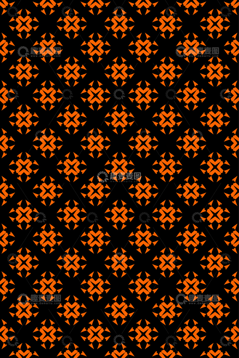 源文件下载【趣麦麦图】简约复古几何无缝花型35