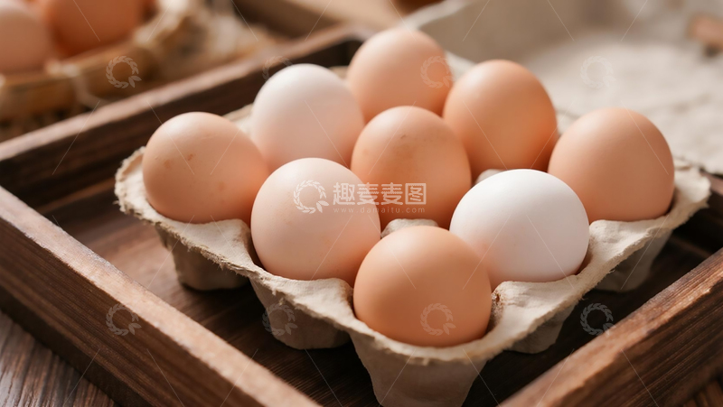 高清大图下载【趣麦麦图】新鲜鸡蛋售卖