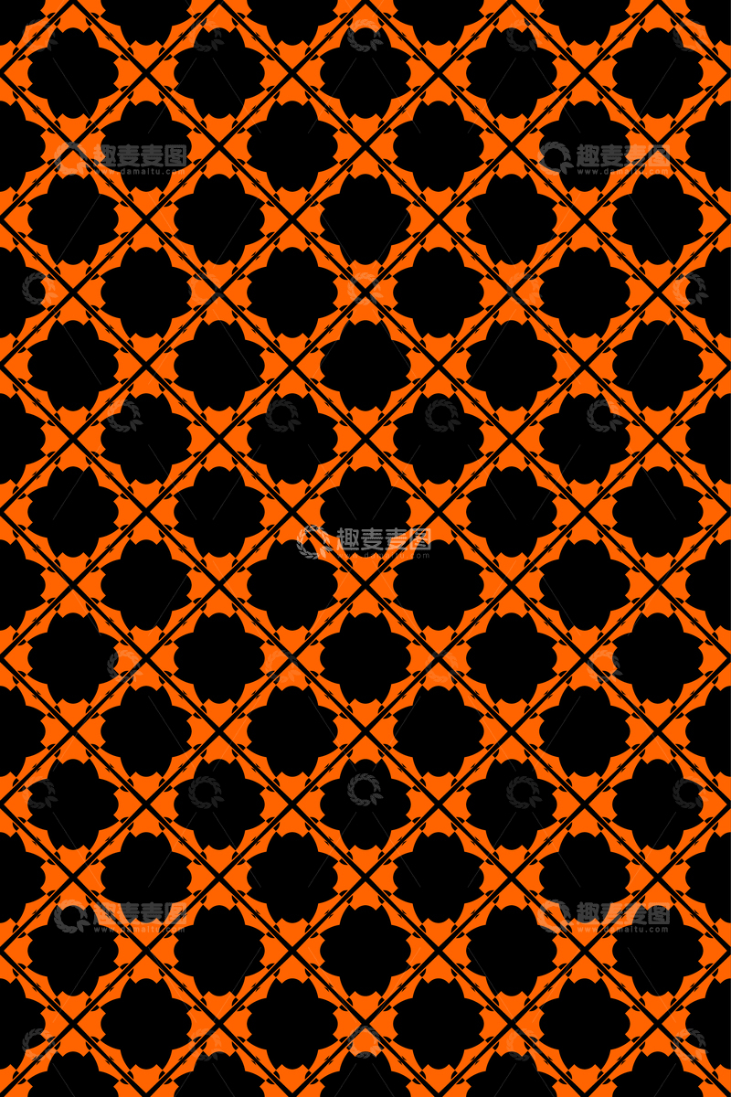 源文件下载【趣麦麦图】-简约复古几何无缝花型44