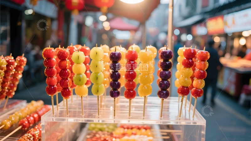 糖葫芦夜市烟火人间