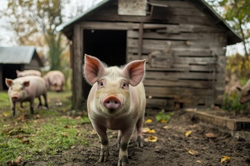 农场里的一头小猪