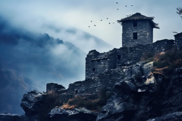 悬崖上的小房子