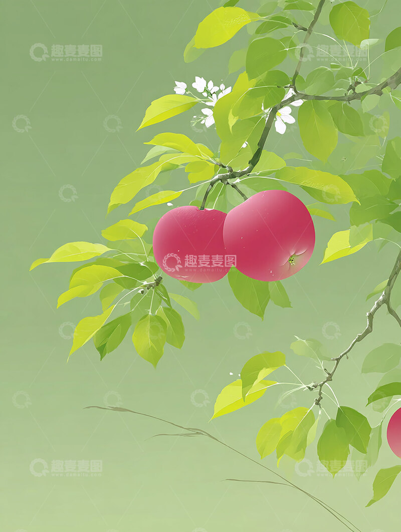 高清大图下载【趣麦麦图】苹果  浑圆  多汁