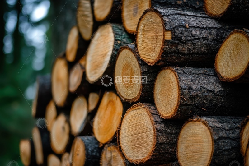 高清大图下载【趣麦麦图】一堆垒起来的木头